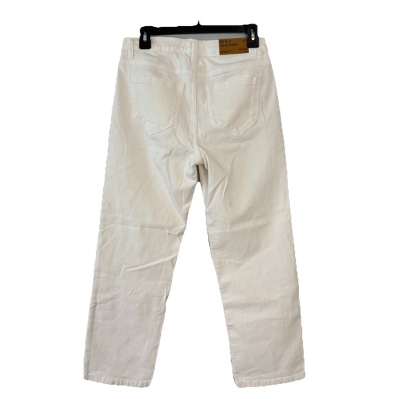 NWT Kensie Vintage Luxe‎ White Denim Jeans "Ella" High Rise Straight Crop 4/27 - Picture 4 of 9